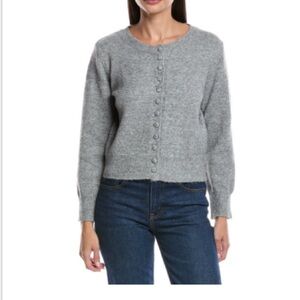 ANNA KAY Classic Gray Women's Cashmere Blend Cardigan - M